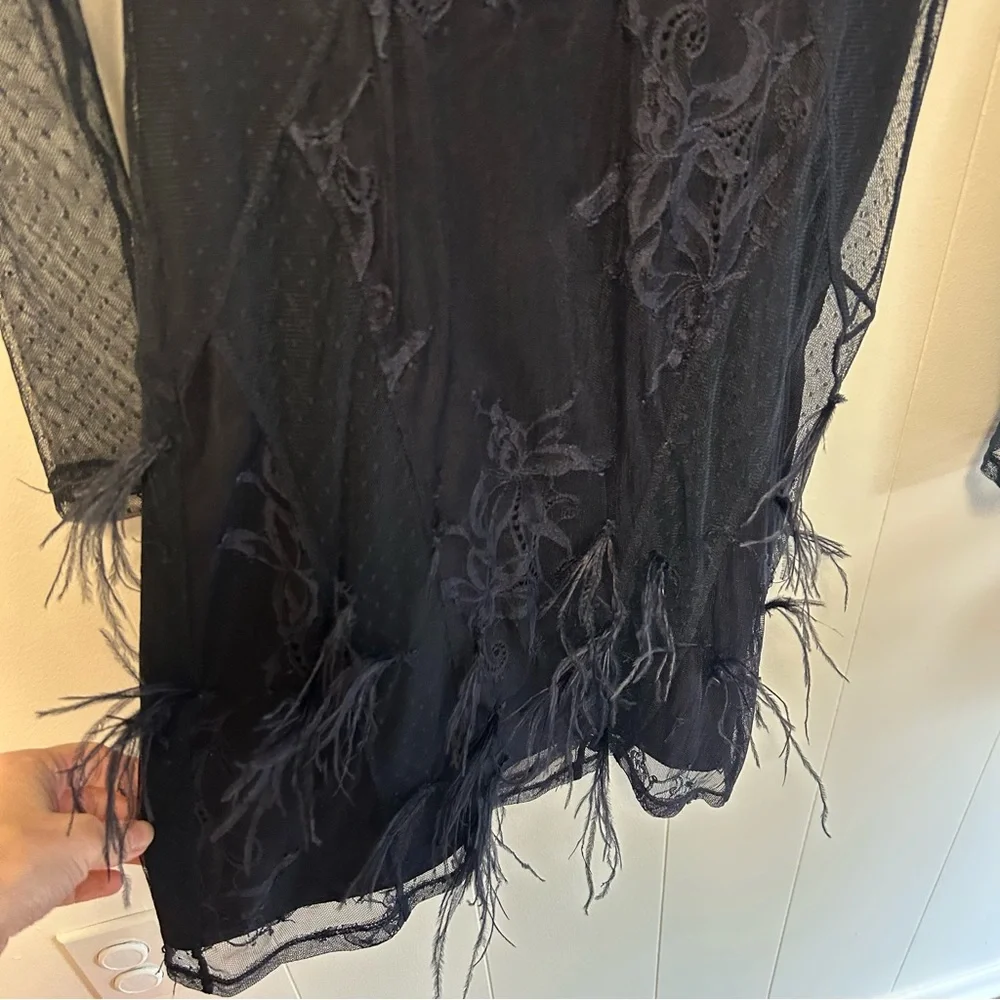 Cinq a Sept Amabella Embroidered Cocktail Dress With Slip - Picture 5 of 15